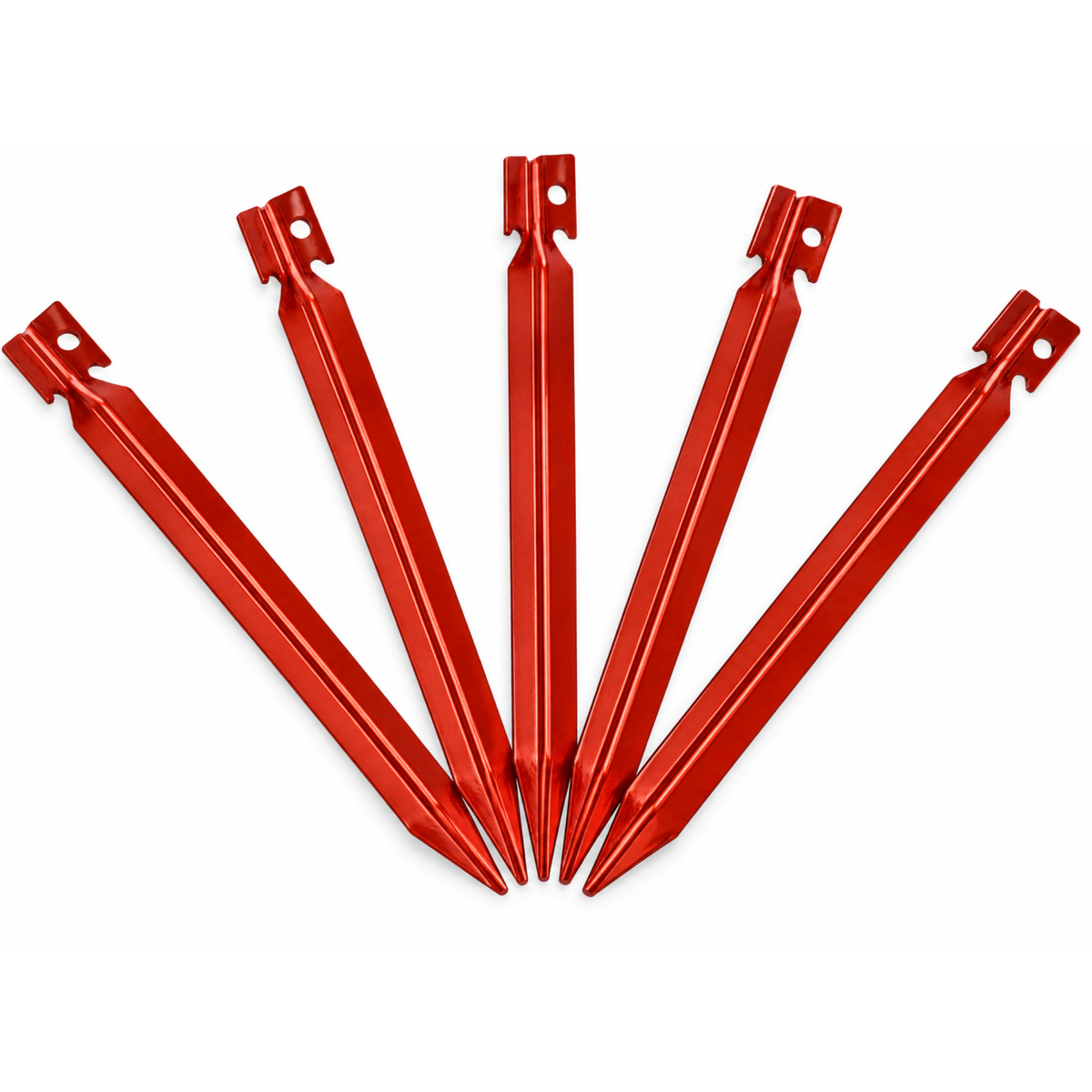 Alu Heringe Rot 5 Pack 22 cm 20 Gram Erdnagel Zeltpflöcke