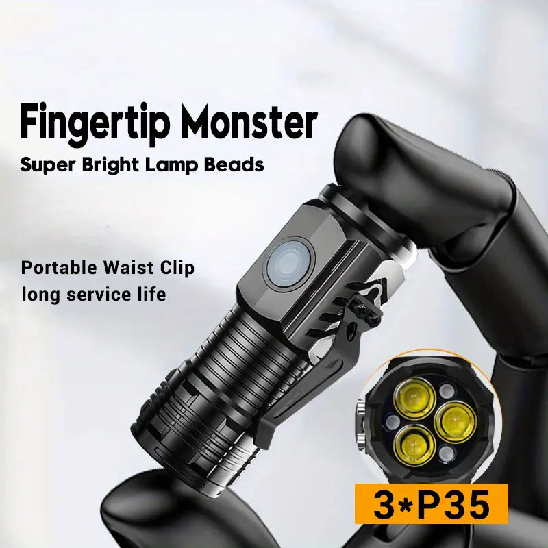 Mini Led Taschenlampe mit Akku Halteclip 3 x P35 Wick Led Für Camping PKW Vanlife - Outdoor Alm