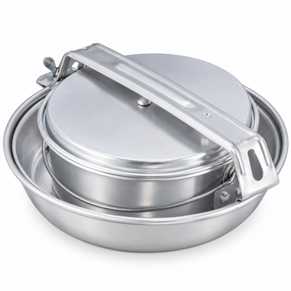 Camping Kochgeschirr Topf Pfanne Teller Becher 230 g 5-teilig