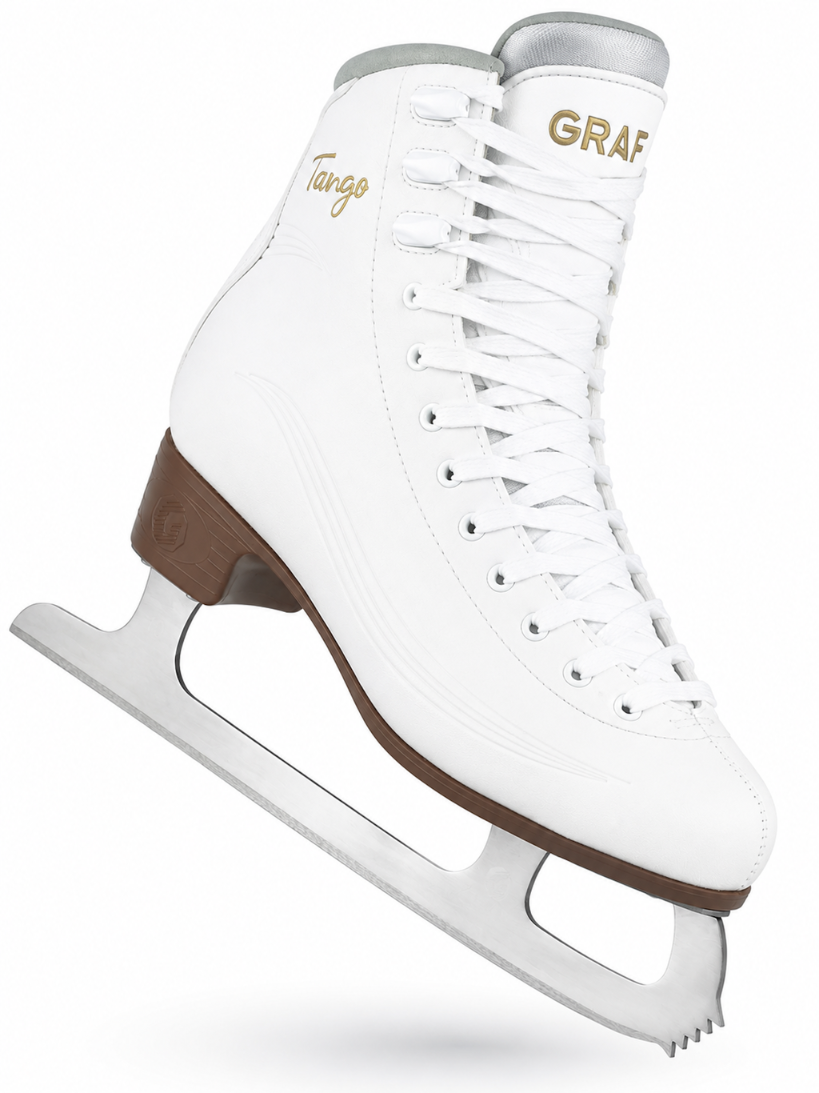 GRAF Tango V3 Damen Eiskunstlauf Schlittschuh Weiß Edelstahlkufe
