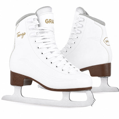 GRAF Tango V3 Damen Eiskunstlauf Schlittschuh Weiß Edelstahlkufe