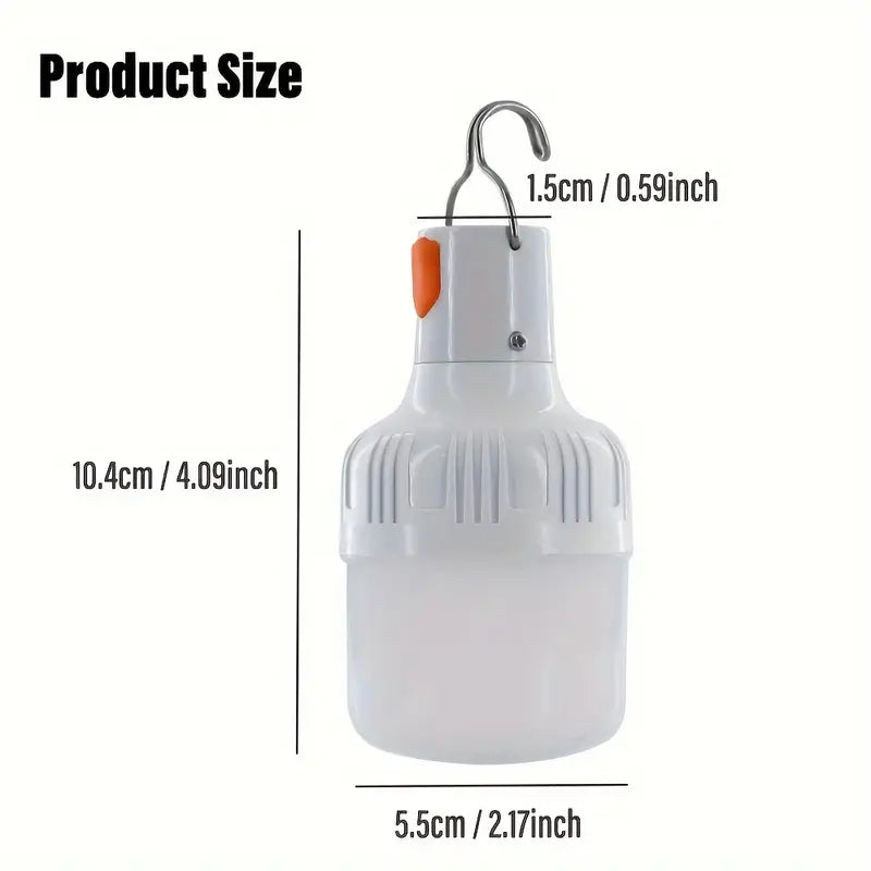 Zelt und Campingleuchte mit Akku LED Lampe mit Haken 3 Licht Modi - Outdoor Alm