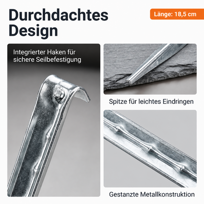 Heringe 5 St Aluminium 18 cm Ultraleicht Erdnägel 16 g Hering