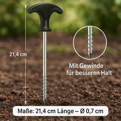 Schraub Heringe 21 cm 12 Pack Erdnägel Zeltheringe Pflog