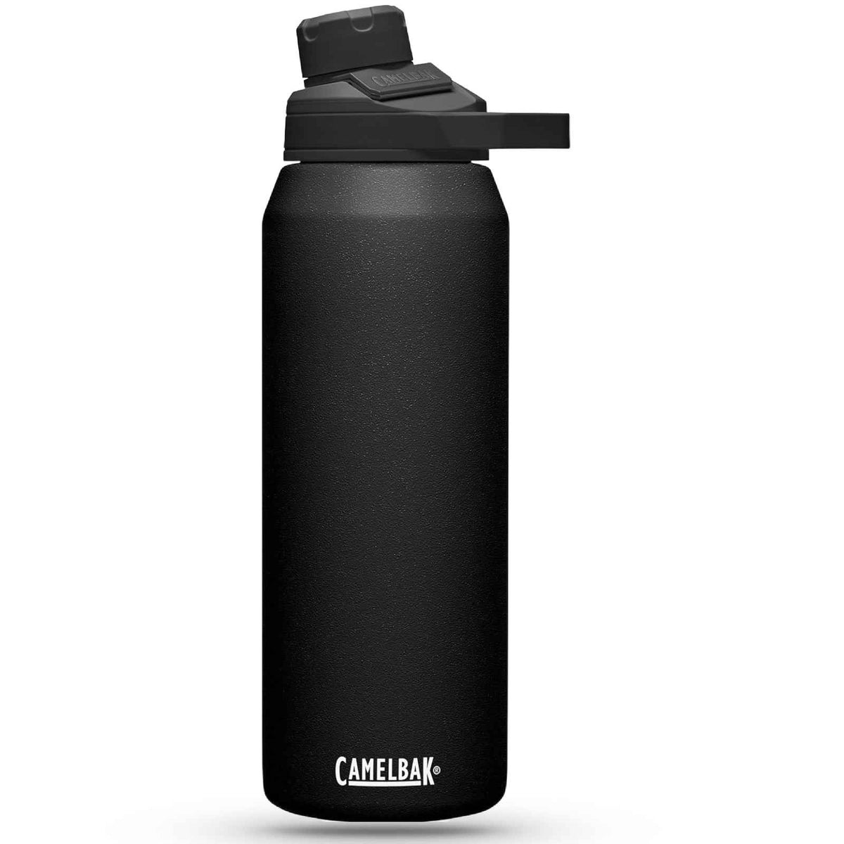 Isolierflasche CamelBak Chute Mag 1 l, schwarze Trinkflasche mit Drehdeckel