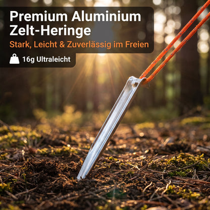 Heringe 5 St Aluminium 18 cm Ultraleicht Erdnägel 16 g Hering