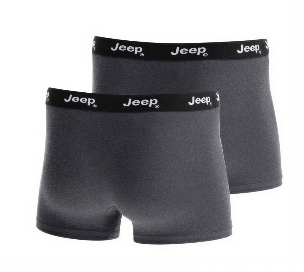 Boxershort 2 Pack Jeep Boxer Short Dark Grey Melange/Black