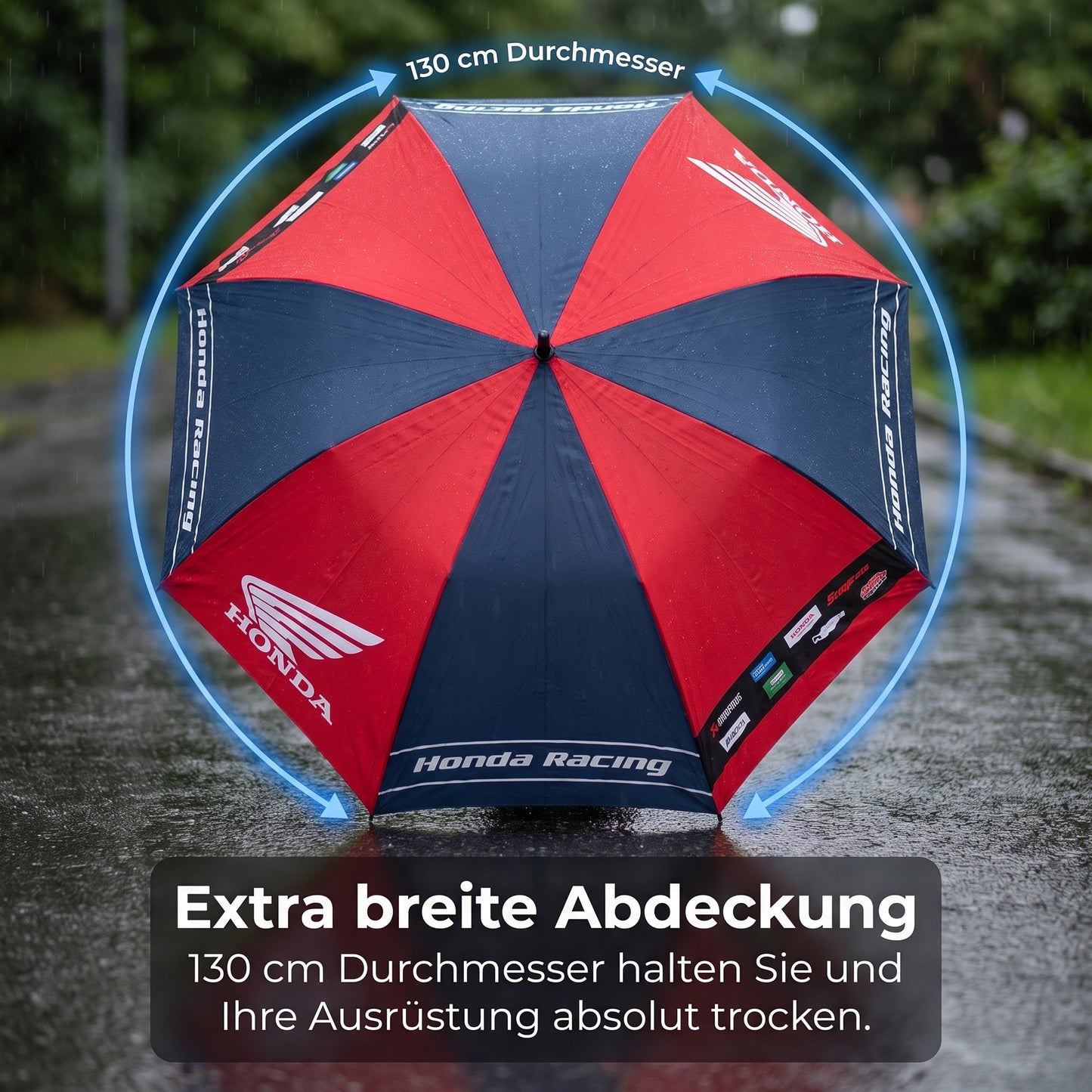 Regenschirm Automatikschirm Team HONDA Racing Bike Race für Sonne und Regen
