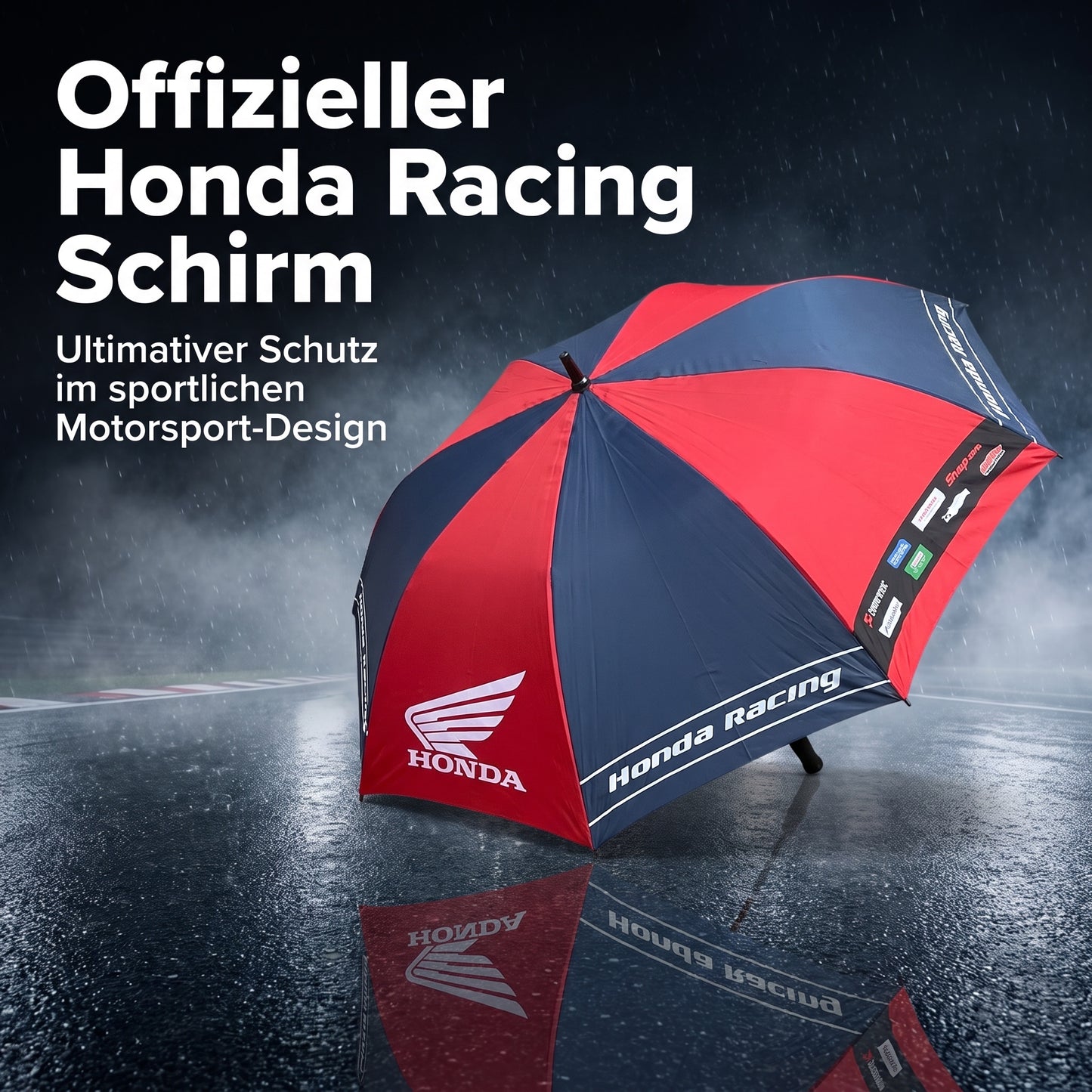 Regenschirm Automatikschirm Team HONDA Racing Bike Race für Sonne und Regen