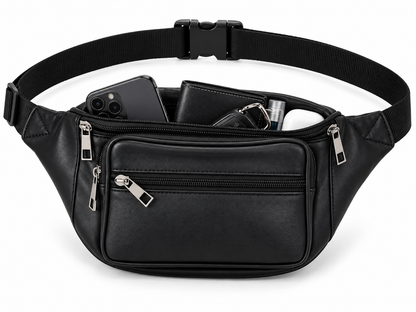 Gürteltasche 2 Leder 4 Taschen Sling Bag Gürtel Hüft Tasche