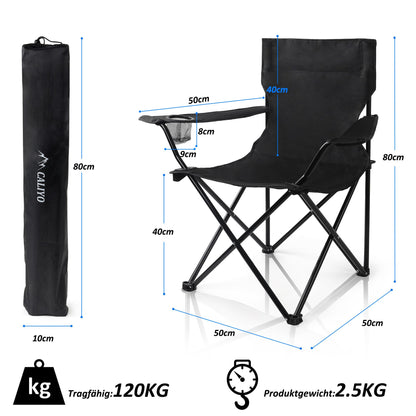 Stuhl Campingstuhl Faltbar Getränke Halter Sitz Sessel Tragetasche Angelsessel