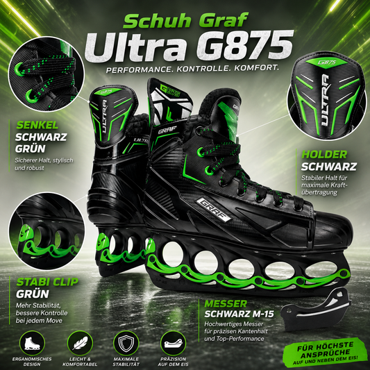 tblade Schlittschuhe Graf Ultra G875 Green t blade Edition kaufen - Hochwertige Eislaufschuhe für optimale Performance