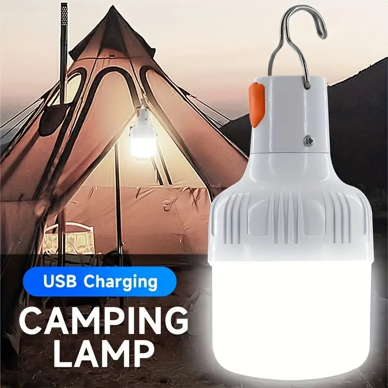 Zelt und Campingleuchte mit Akku LED Lampe mit Haken 3 Licht Modi - Outdoor Alm