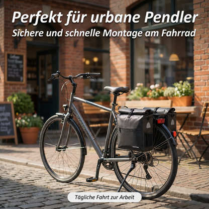 Fahrradtasche 3in1 Wasserdichte Gepäckträgertasche & Rucksack 19L - 25L