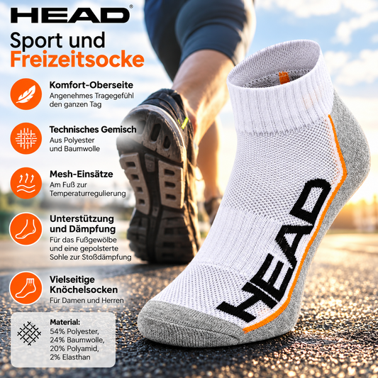 Socken Head Sportsocken 2 Paar Laufsocken Kurzsocken Strümpfe Performance