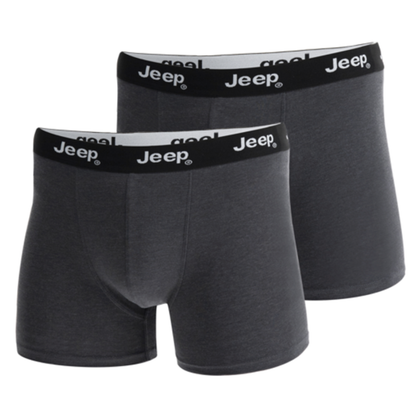 Boxershort 2 Pack Jeep Boxer Short Dark Grey Melange/Black