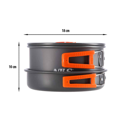 Topfset NC1782 SET MIT CAMPINGGESCHIRR Besteck