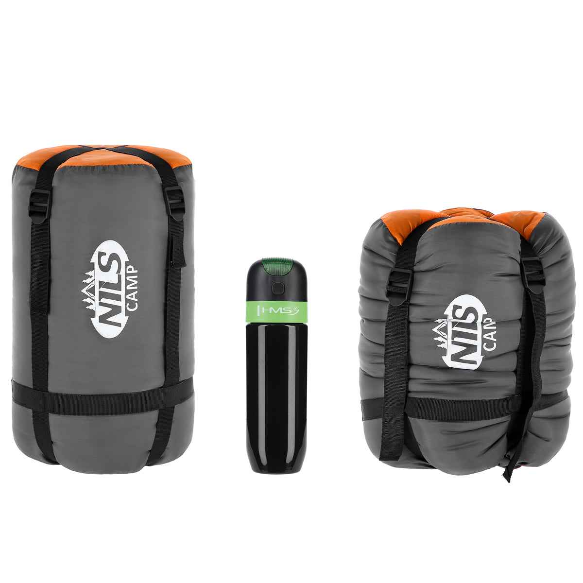 Decken Schlafsack  ORANGE-SCHWARZ ähnlich Mumienschlafsack  NC2008