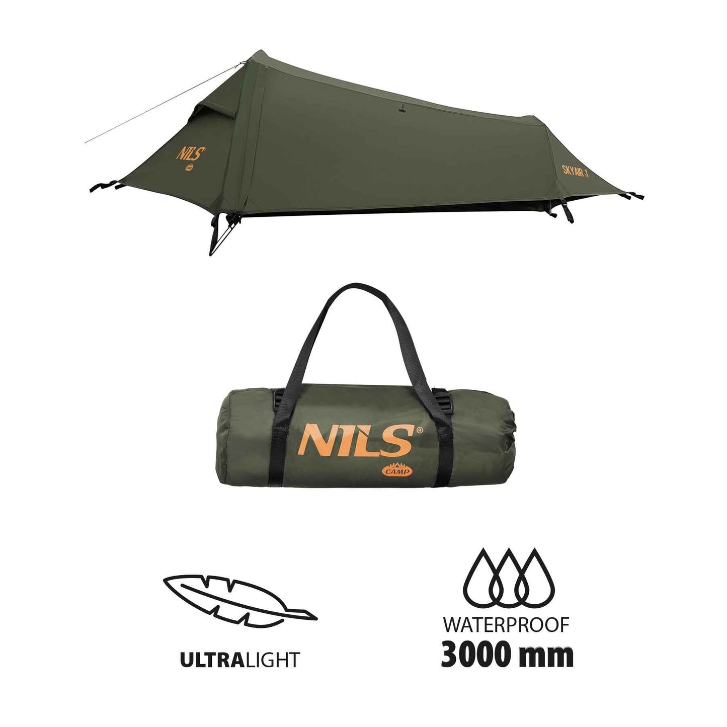 NC2501 ULTRA LIGHT ZELT SKYAIR 1 GRÜN NILS CAMP