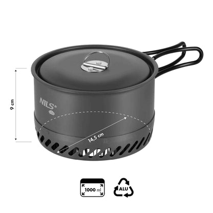 TOPF  Camping Festival Trekking Topf NC4203 ALUMINIUM-TOURING-KESSEL 1000 ml