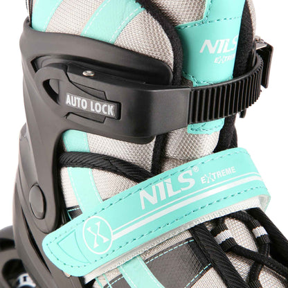 Verstellbare Schlittschuhe GRÖßE 35-38mit Inline Kufe NH18366A 2-IN-1 BLAU-GRÜN   Inliner-KUFE