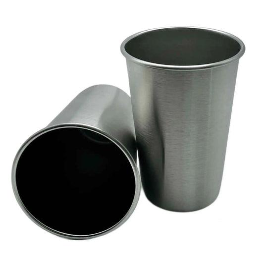 2 x Edelstahl Becher Trinkbecher Edelstahlbecher 400 mlTasse Krug Camping Becher
