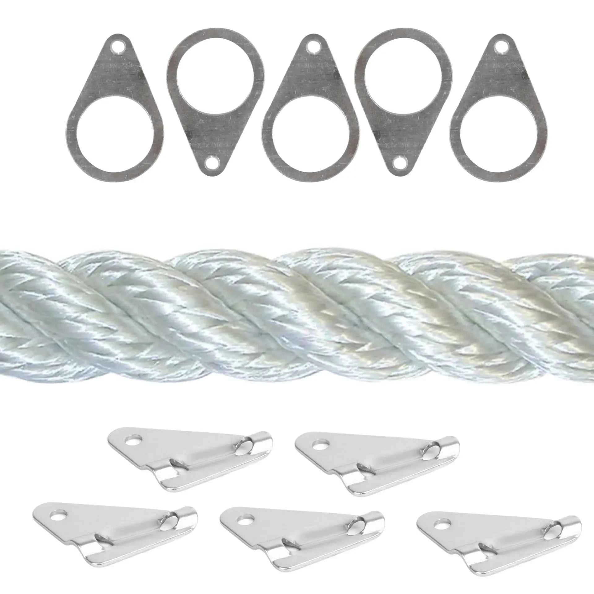 zelt seilspanner Zeltleine 30 m mit Heringösen für Stabilität – Alu-Seilspanner dabei – Outdoor Alm
