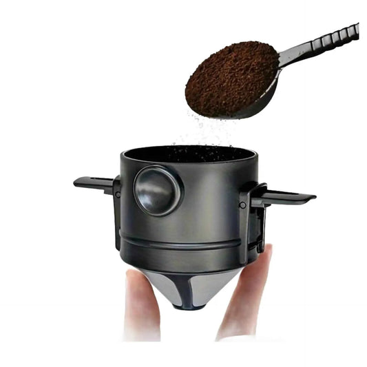 Kaffee Filter Camping mit Edelstahl Dauerfilter als Becheraufsatz