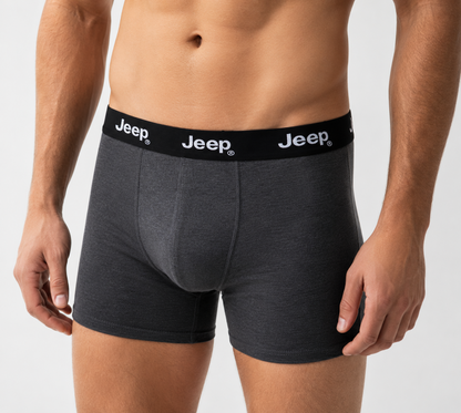 Boxershort 2 Pack Jeep Boxer Short Dark Grey Melange/Black