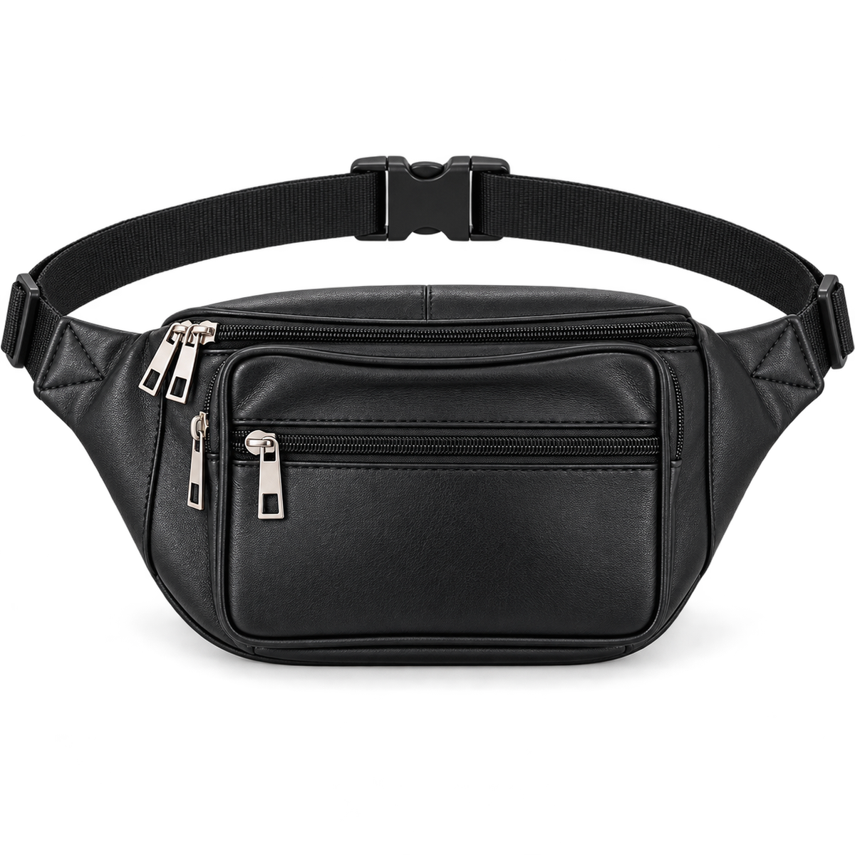 Gürteltasche 2 Leder 4 Taschen Sling Bag Gürtel Hüft Tasche