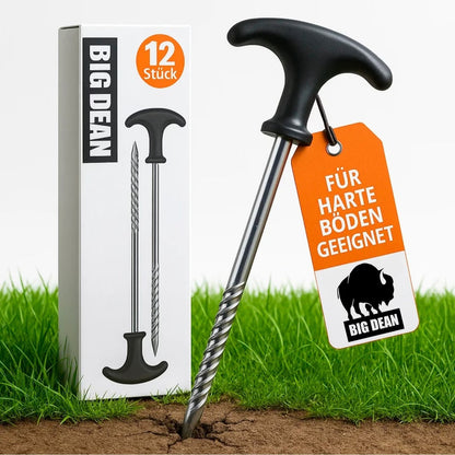 Schraub Heringe 21 cm 12 Pack Erdnägel Zeltheringe Pflog