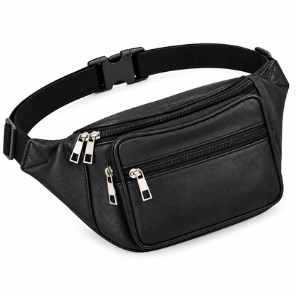 Gürteltasche 2 Leder 4 Taschen Sling Bag Gürtel Hüft Tasche