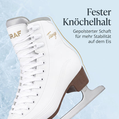 GRAF Tango V3 Damen Eiskunstlauf Schlittschuh Weiß Edelstahlkufe