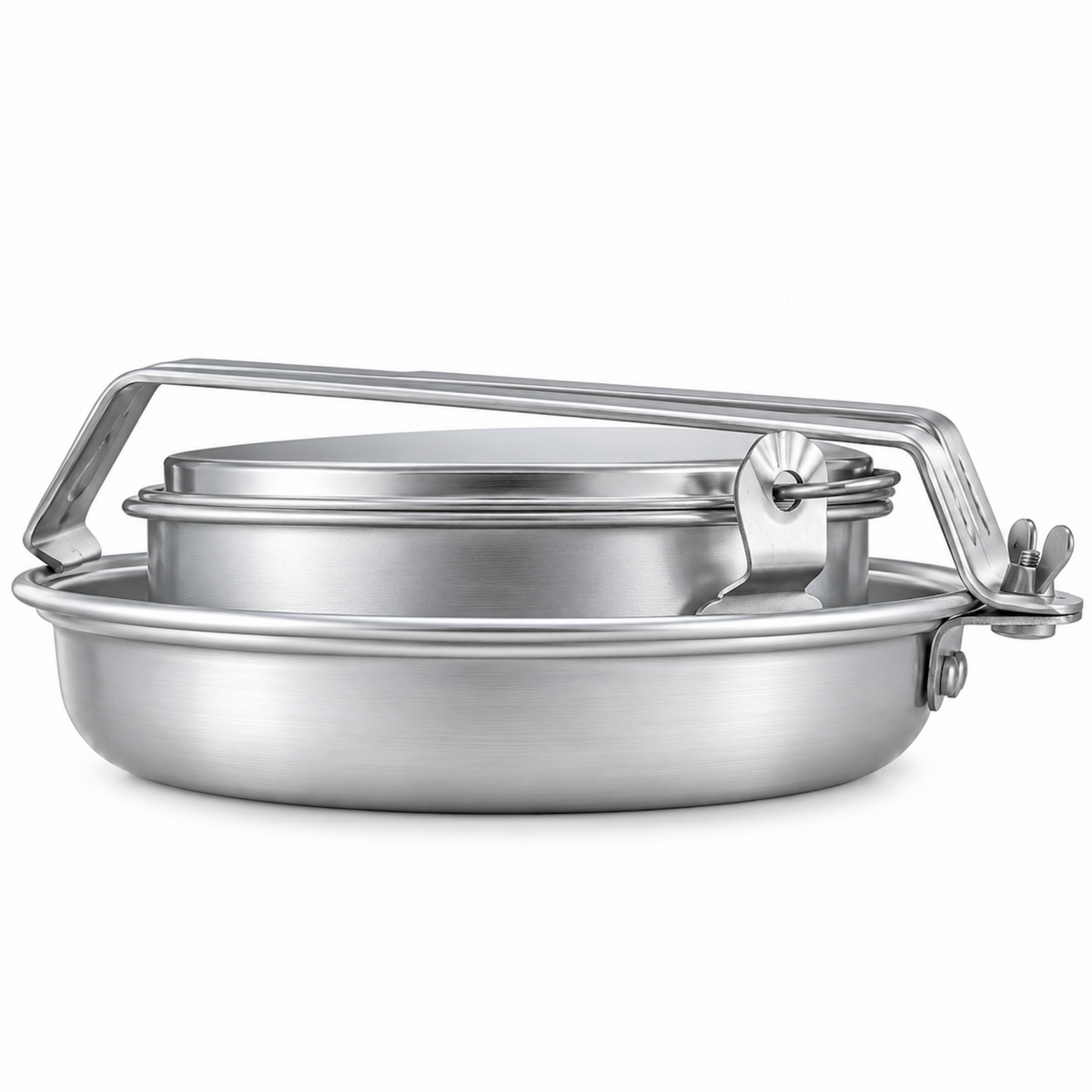 Camping Kochgeschirr Topf Pfanne Teller Becher 230 g 5-teilig