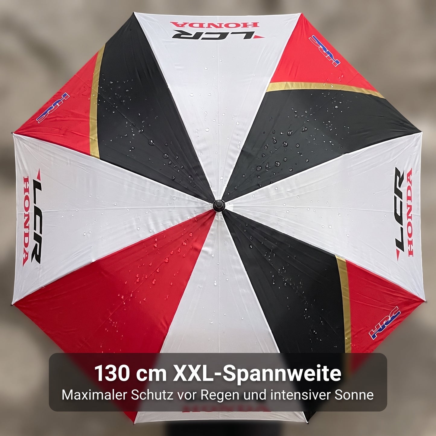 Regenschirm Automatikschirm HONDA LCR Racing Bike Race für Sonne Regen Weiß Rot
