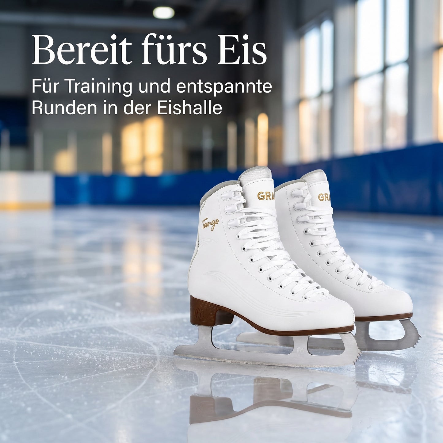 GRAF Tango V3 Damen Eiskunstlauf Schlittschuh Weiß Edelstahlkufe