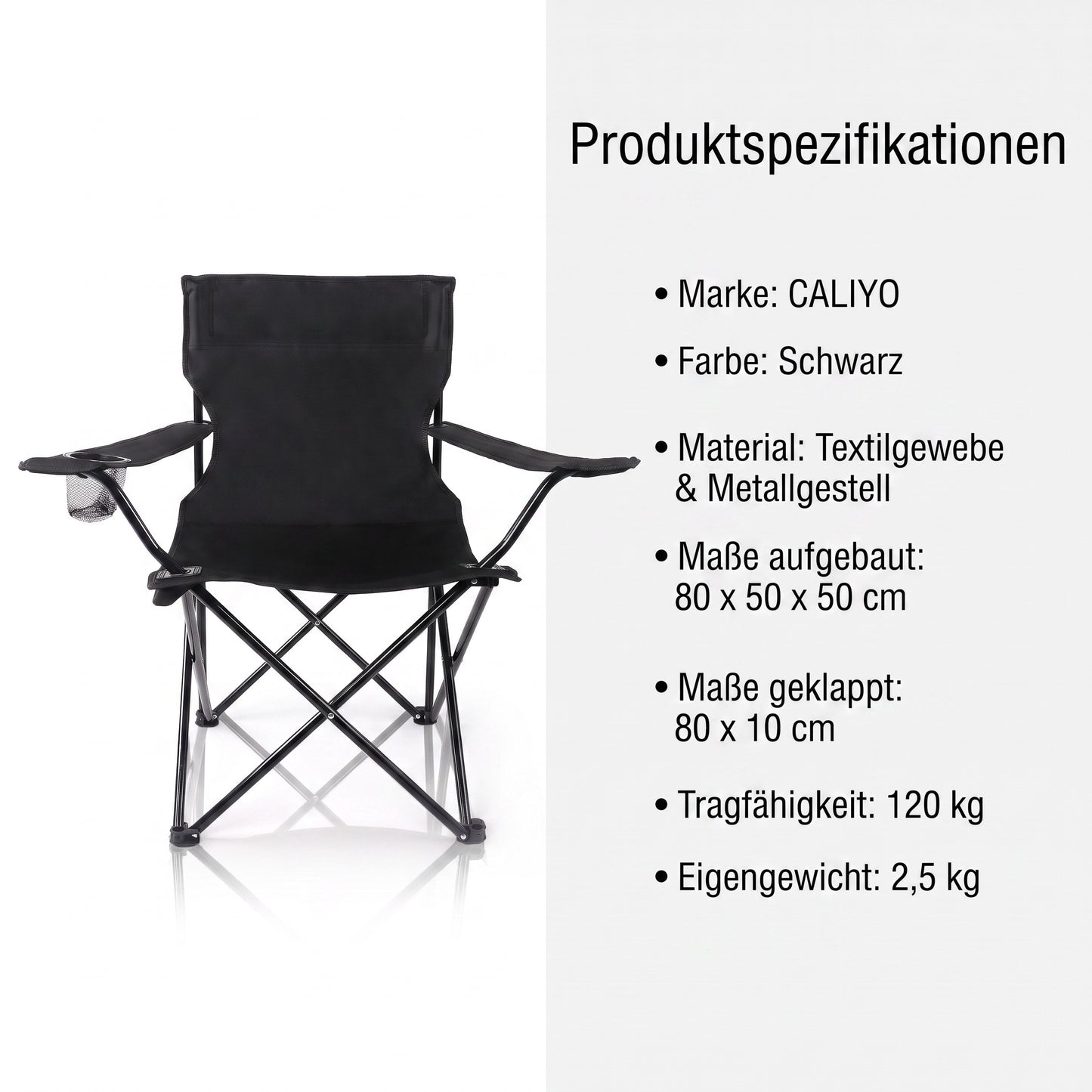 Stuhl Campingstuhl Faltbar Getränke Halter Sitz Sessel Tragetasche Angelsessel