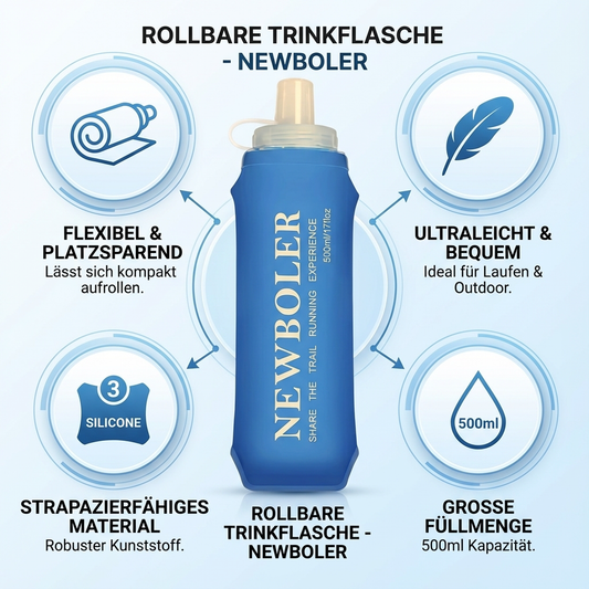 Flasche Faltbar aus TPU Material Wasserflasche 500 ml