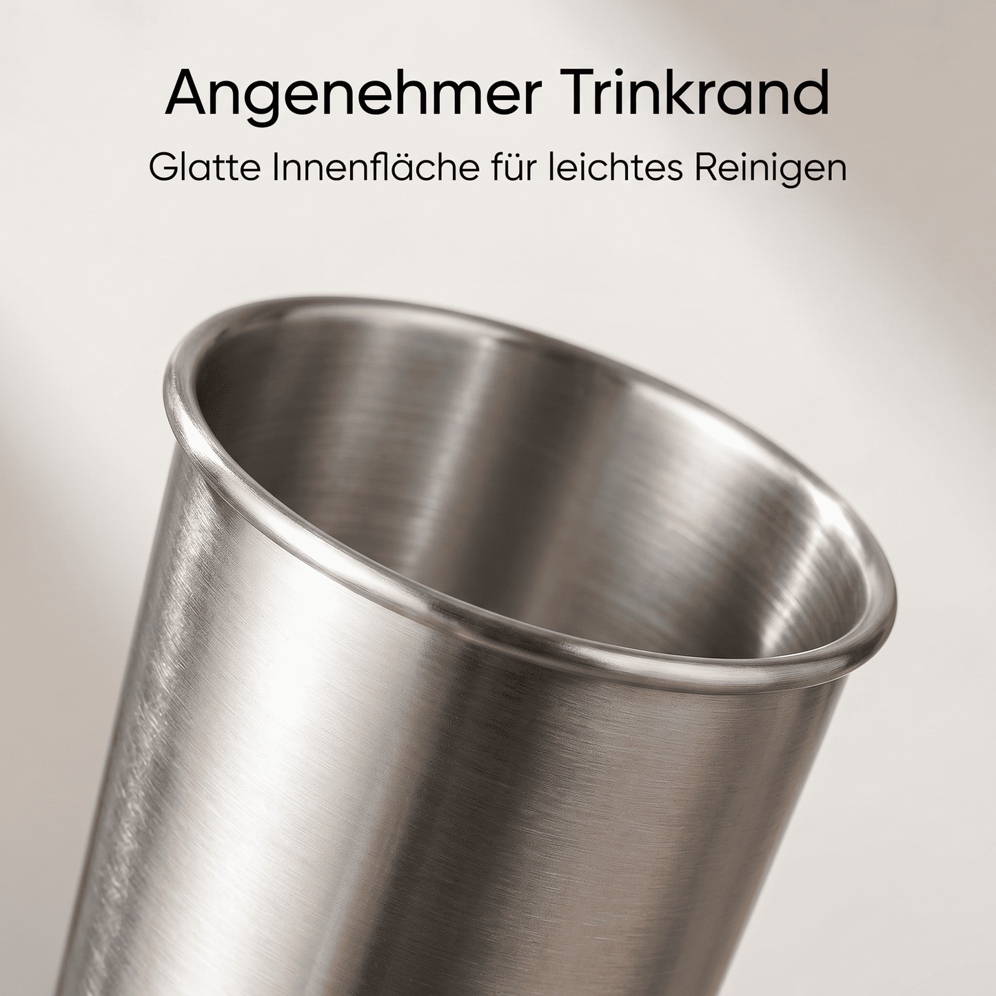 Edelstahl Becher 2 Pack Trinkbecher 350 ml ohne Griff Stapelbar Kaffeebecher
