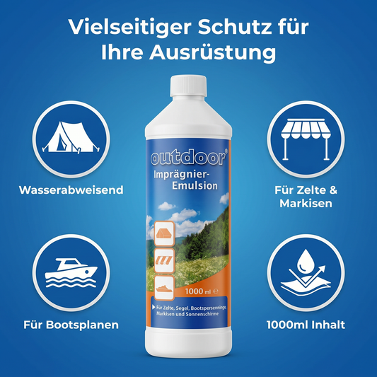 Zelt Imprägniermittel Emulsion 1000 ml Imprägnierung Markise Sonnenschirm