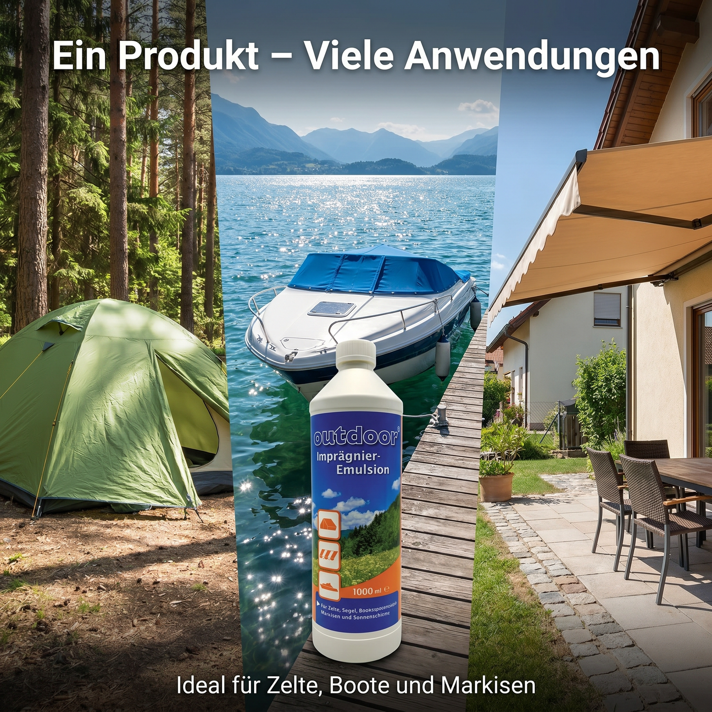 Zelt Imprägniermittel Emulsion 1000 ml Imprägnierung Markise Sonnenschirm