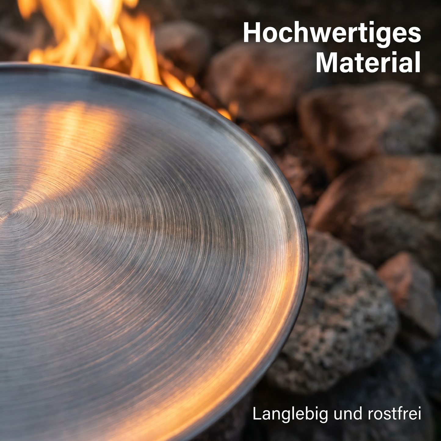 Ultraleichtes Camping Geschirr Set aus Edelstahl mit Teller, Becher und Besteck