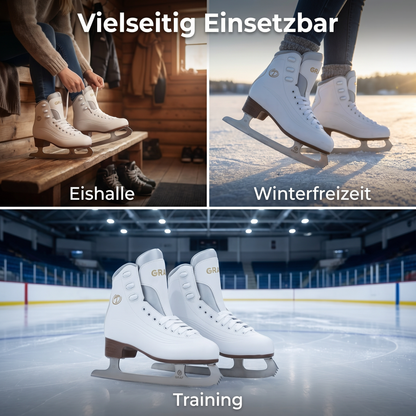 Kunstlauf Schlittschuhe Graf V2 - Komfortable Kunstlauf Schlittschuhe mit Polsterung für besten Halt
