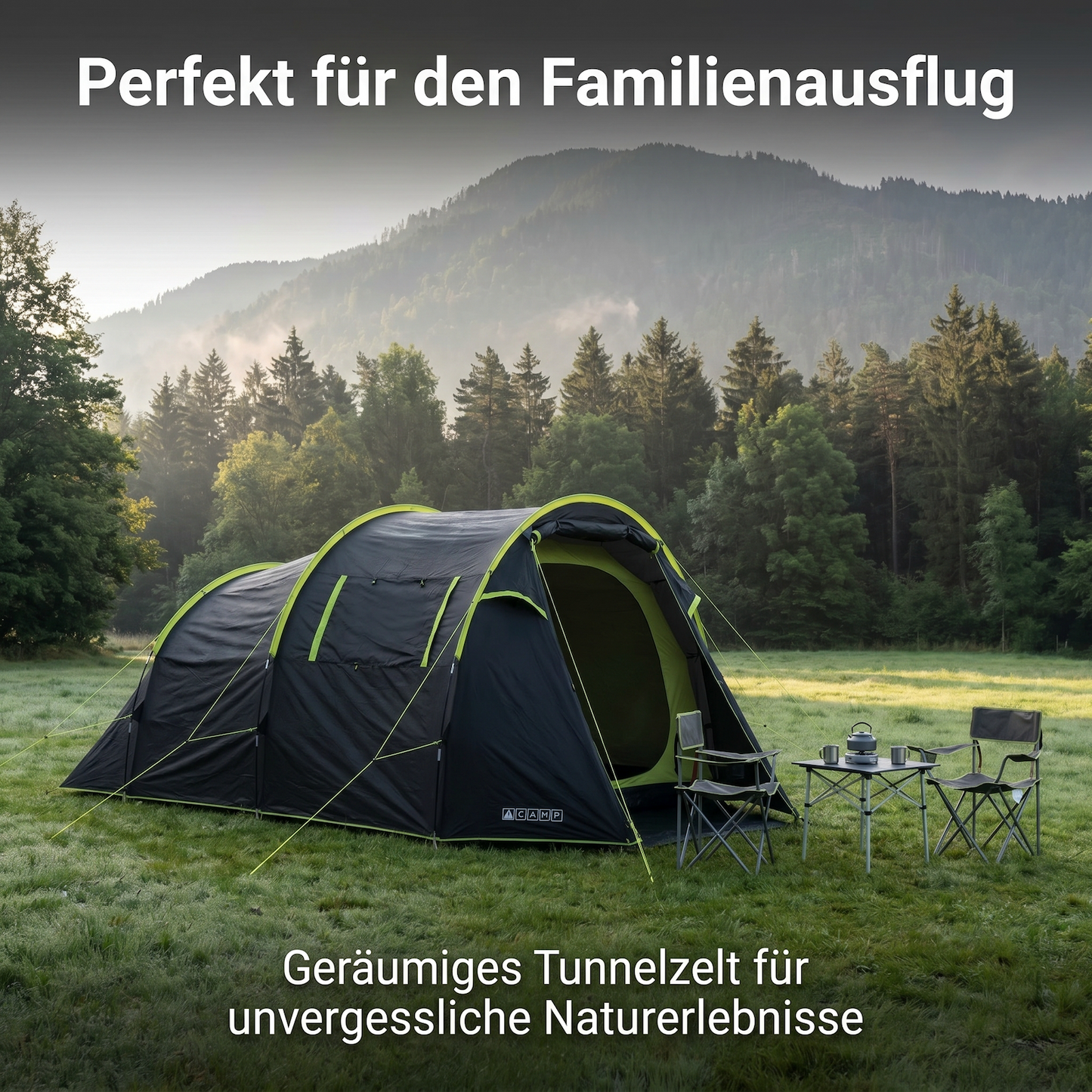 Zelt 4 Personen 3000 mm Wassersäule Campingzelt Fammilienzelt