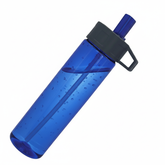 Trinkflasche BPA frei Sport 0,75 L mit Trinkhalm für Freizeit und Aktivitäten