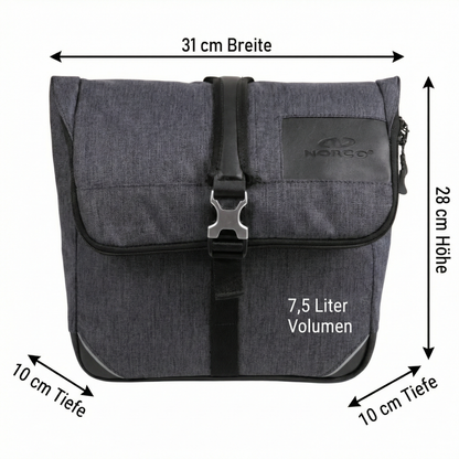 Norco Burnham Lenkertasche mit KlickFix Schultergurt 7,5 Liter Volumen