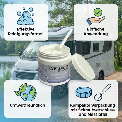 Frischwassertankreiniger für Wohnmobile und Boote – 500 g effektiver Tankreiniger