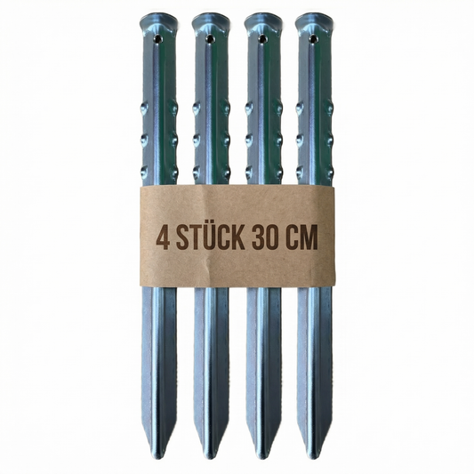 Heringe für Campingzelt 30 cm aus Stahl - Perfekte Zeltheringe für Sand und Schnee