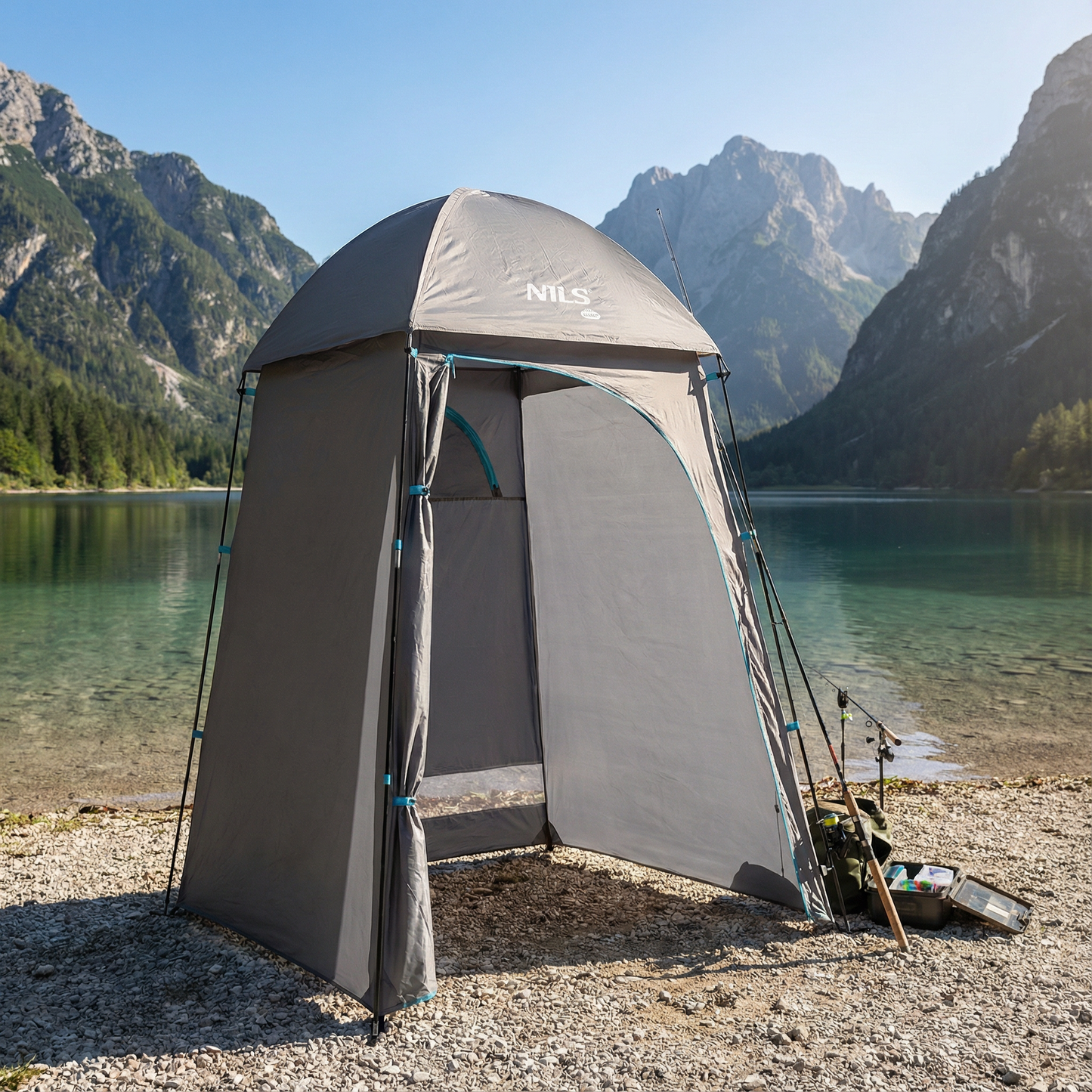 Umkleide Zelt NC3025 UMKLEIDEKABINE XL GRAU Toiletten Zelte Angel Zelt