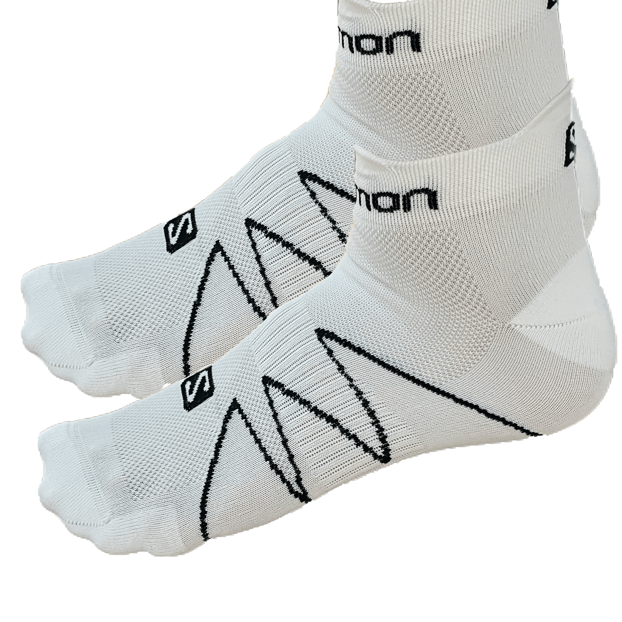 Sneaker Socken Salomon Sonic 2 Pack Laufsocken Schwarz Weiß 
